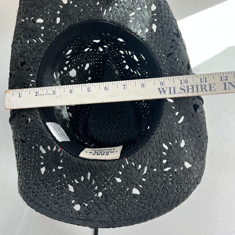 Toby Keith's Cowboy Hat "Whiskey Girl" PInk OS Black 100% Paper Woven - Picture 10 of 16